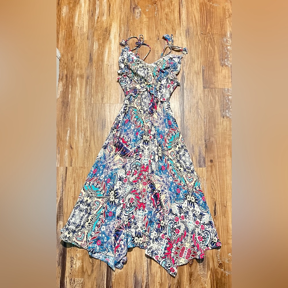Anthropologie Vibrant Floral Maxi Dress